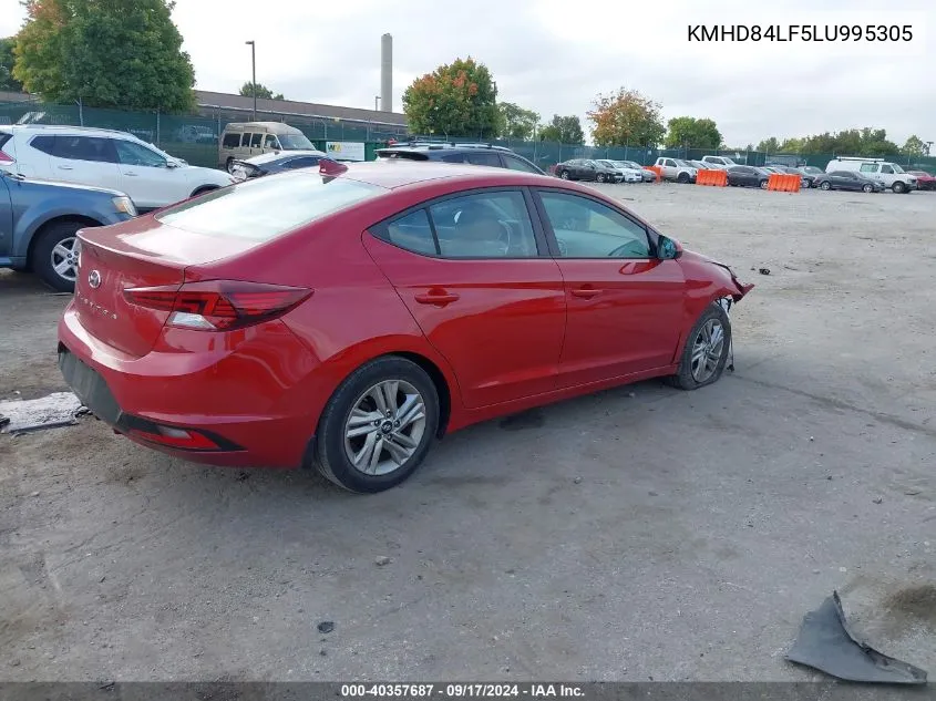 2020 Hyundai Elantra Sel VIN: KMHD84LF5LU995305 Lot: 40357687