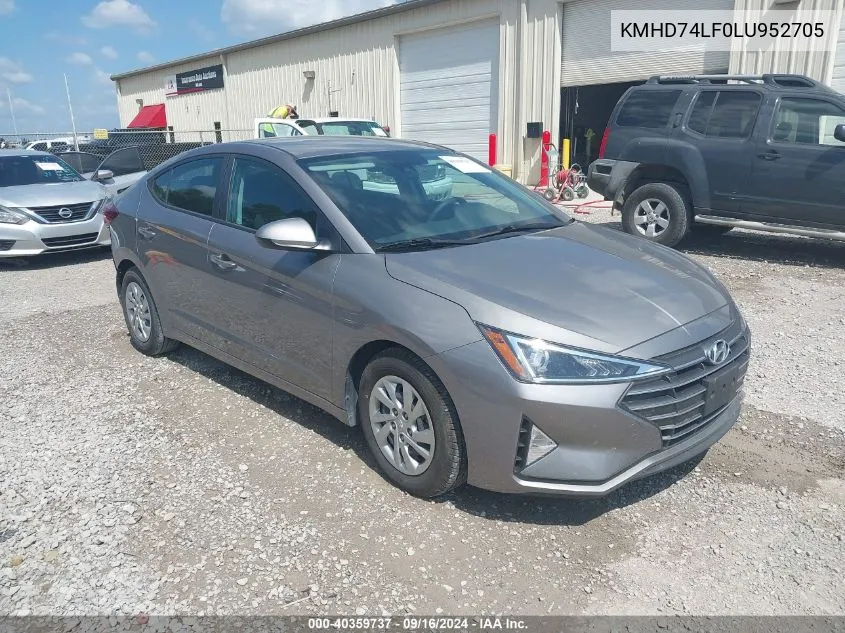 KMHD74LF0LU952705 2020 Hyundai Elantra Se