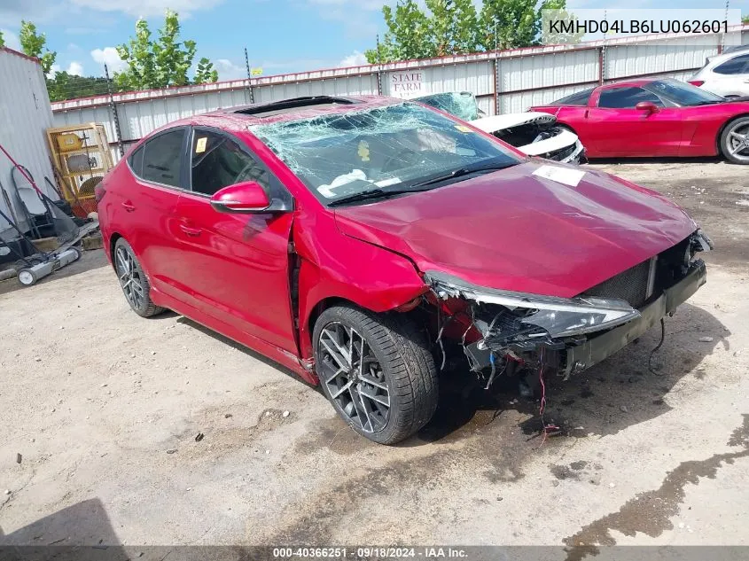 KMHD04LB6LU062601 2020 Hyundai Elantra Sport