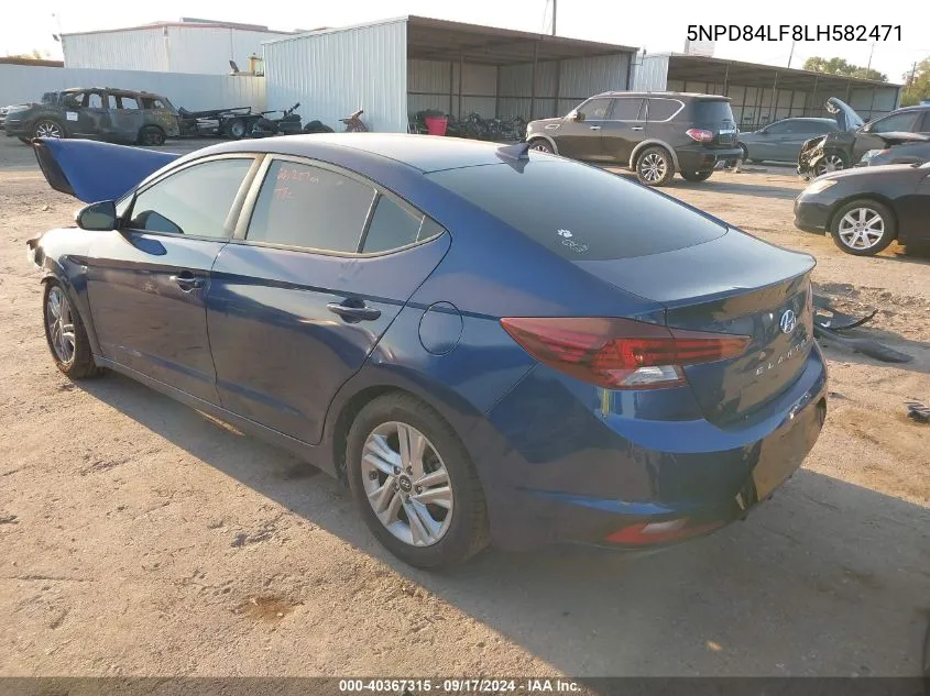 2020 Hyundai Elantra Sel VIN: 5NPD84LF8LH582471 Lot: 40367315