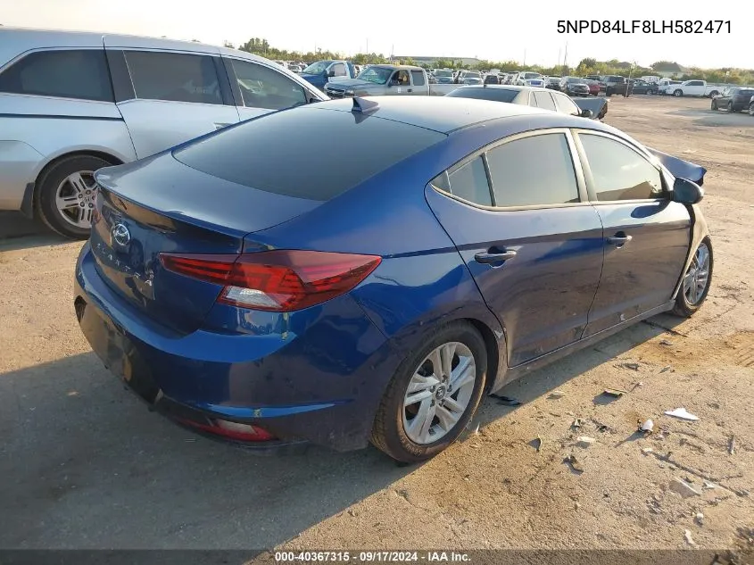 2020 Hyundai Elantra Sel VIN: 5NPD84LF8LH582471 Lot: 40367315