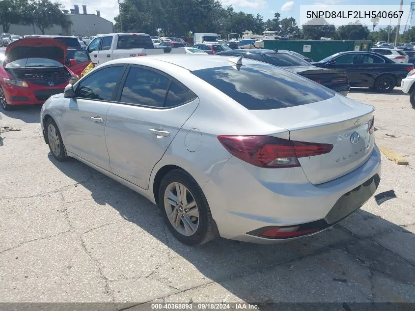 5NPD84LF2LH540667 2020 Hyundai Elantra Sel