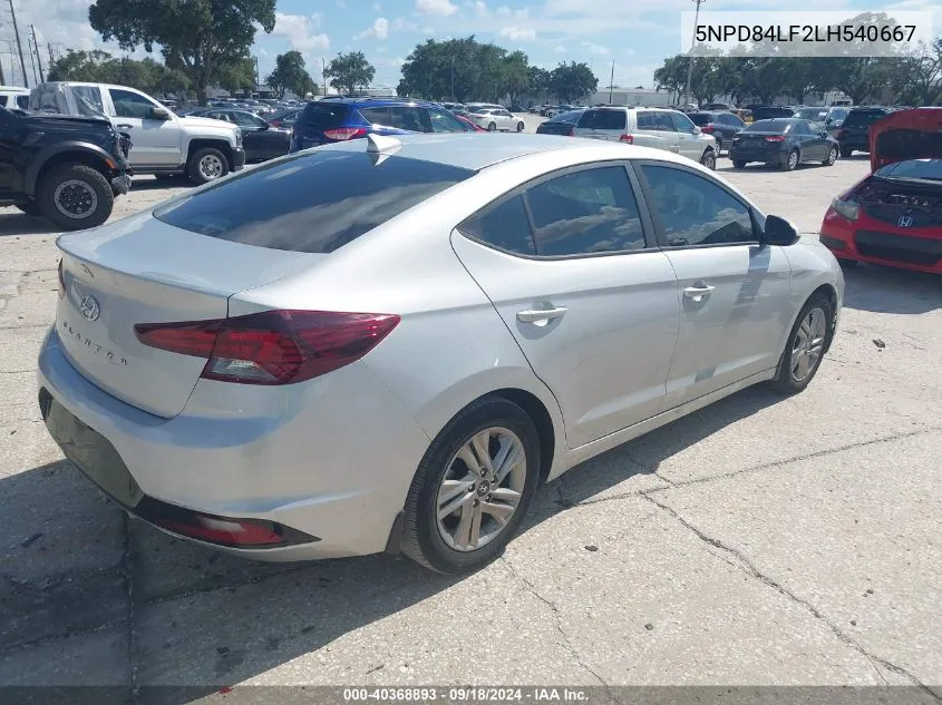 5NPD84LF2LH540667 2020 Hyundai Elantra Sel