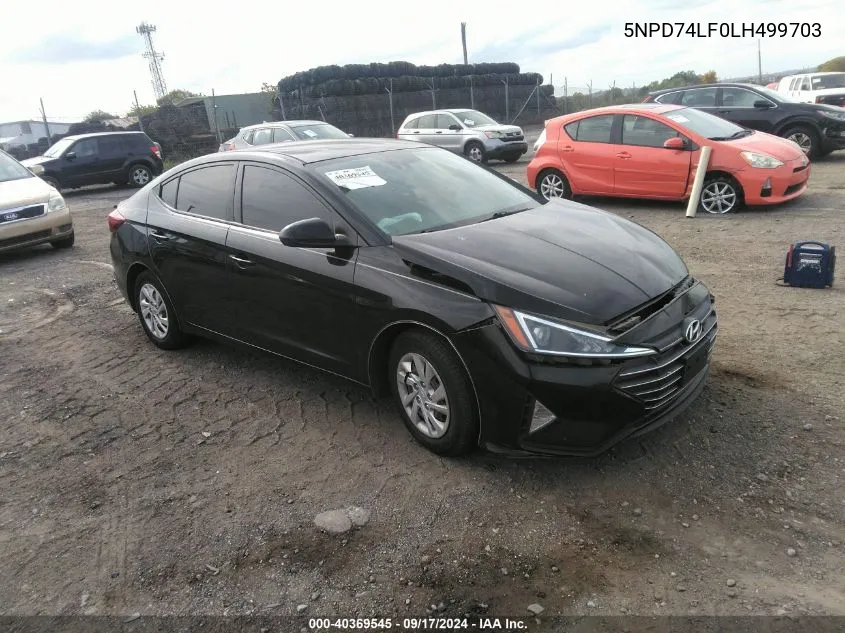 2020 Hyundai Elantra Se VIN: 5NPD74LF0LH499703 Lot: 40369545