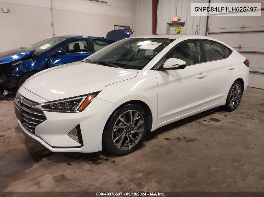 2020 Hyundai Elantra Limited VIN: 5NPD84LF1LH625497 Lot: 40378637