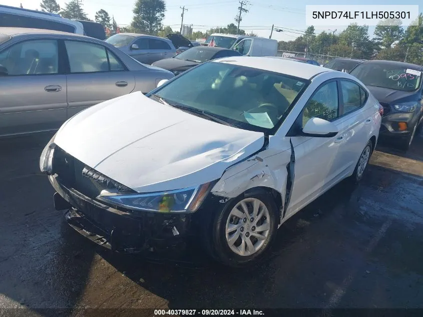 2020 Hyundai Elantra Se VIN: 5NPD74LF1LH505301 Lot: 40379827