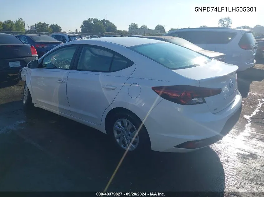 5NPD74LF1LH505301 2020 Hyundai Elantra Se