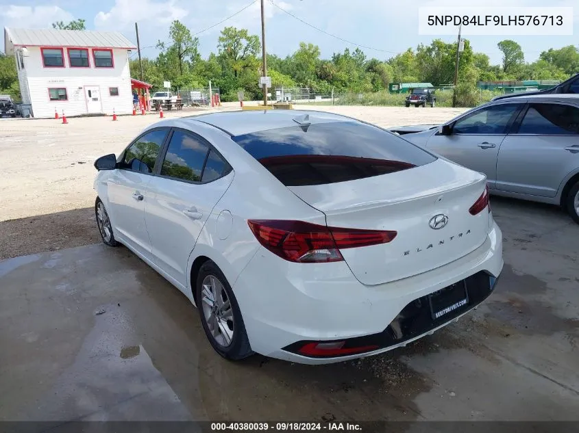 2020 Hyundai Elantra Sel VIN: 5NPD84LF9LH576713 Lot: 40380039