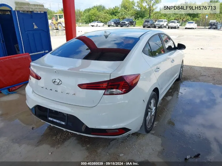 2020 Hyundai Elantra Sel VIN: 5NPD84LF9LH576713 Lot: 40380039