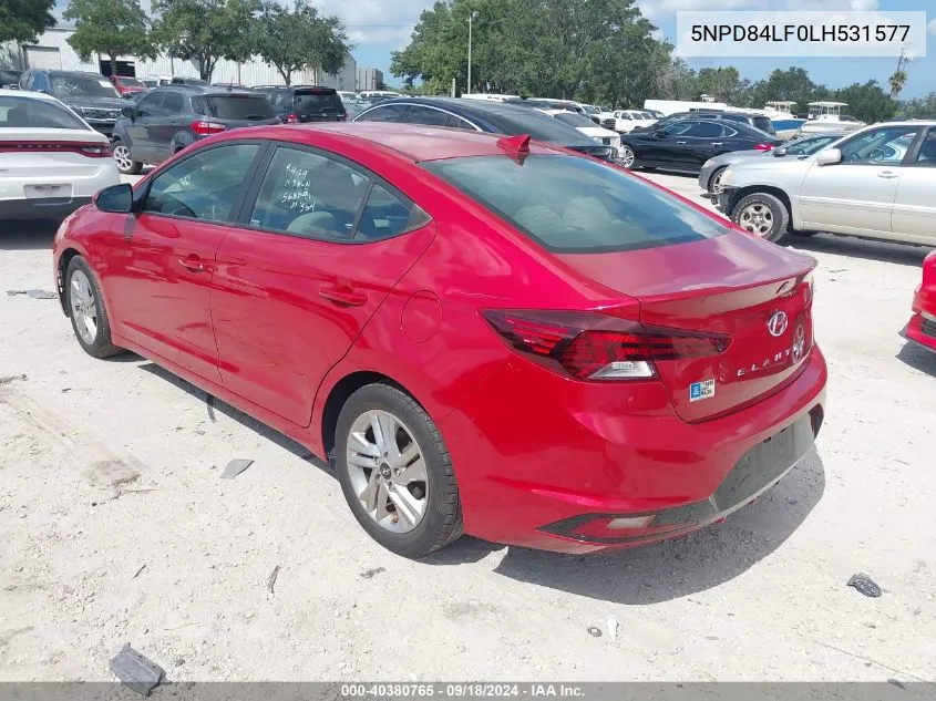 5NPD84LF0LH531577 2020 Hyundai Elantra Sel