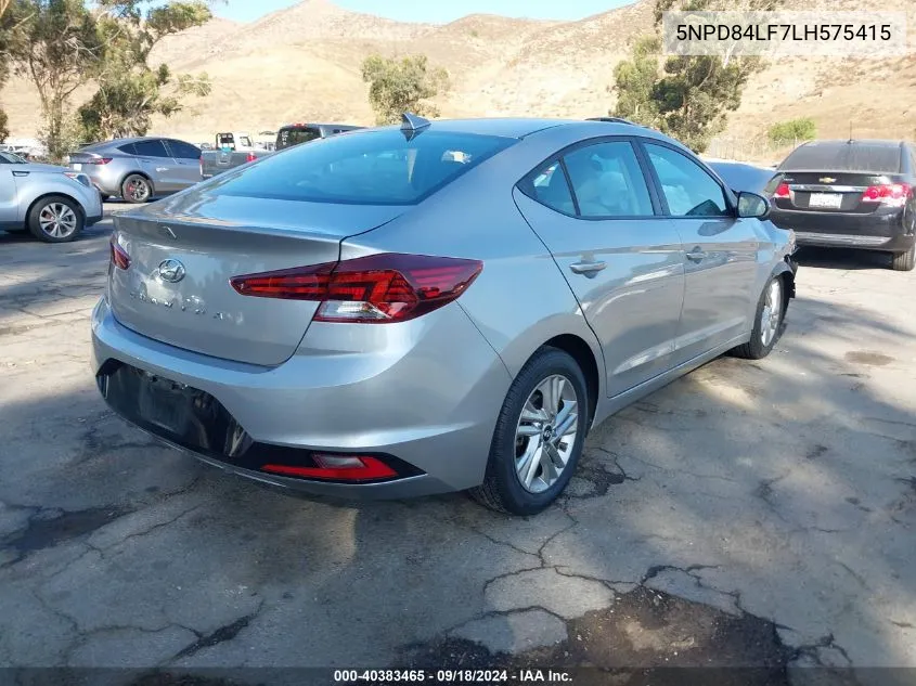 5NPD84LF7LH575415 2020 Hyundai Elantra Sel