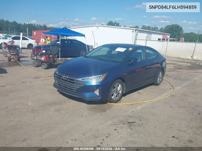 2020 Hyundai Elantra Value Edition VIN: 5NPD84LF6LH594859 Lot: 40386496