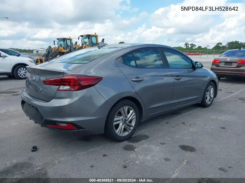 2020 Hyundai Elantra Sel VIN: 5NPD84LF3LH528642 Lot: 40388521