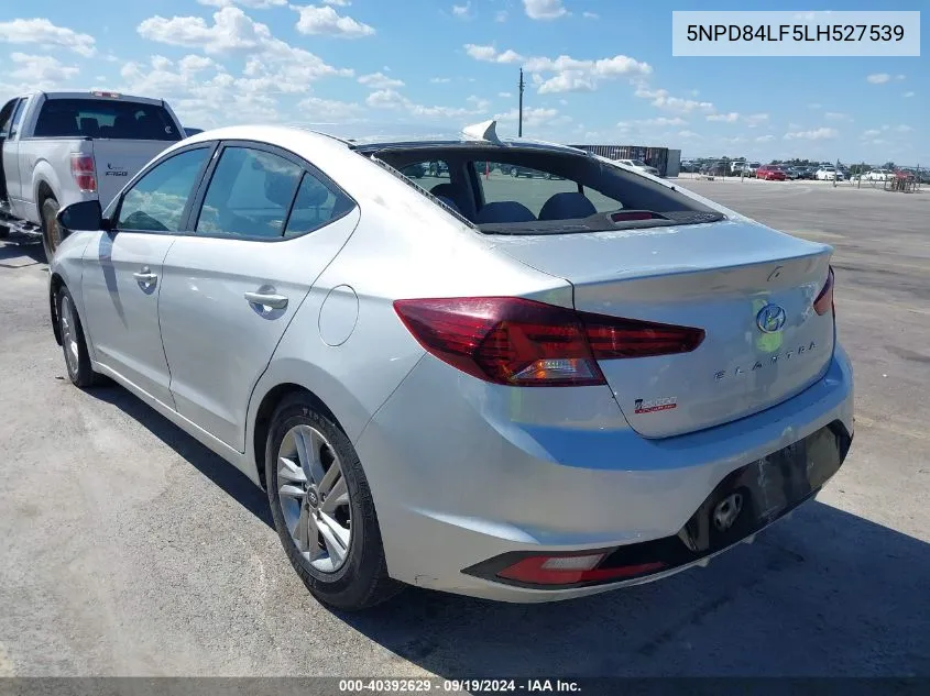 2020 Hyundai Elantra Sel VIN: 5NPD84LF5LH527539 Lot: 40392629