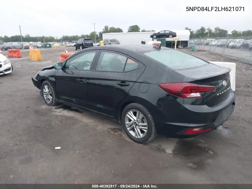 2020 Hyundai Elantra Sel/Value/Limited VIN: 5NPD84LF2LH621071 Lot: 40392917