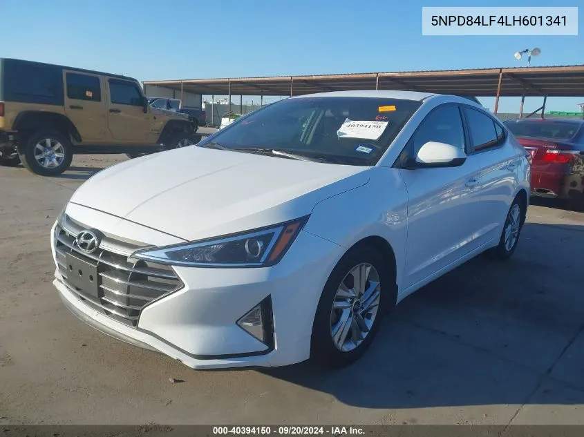 2020 Hyundai Elantra Sel VIN: 5NPD84LF4LH601341 Lot: 40394150