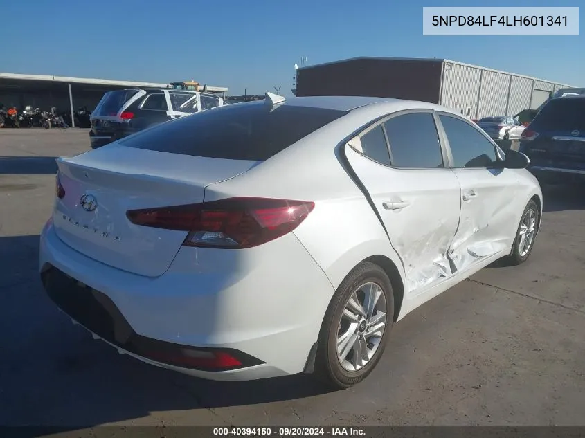 2020 Hyundai Elantra Sel VIN: 5NPD84LF4LH601341 Lot: 40394150