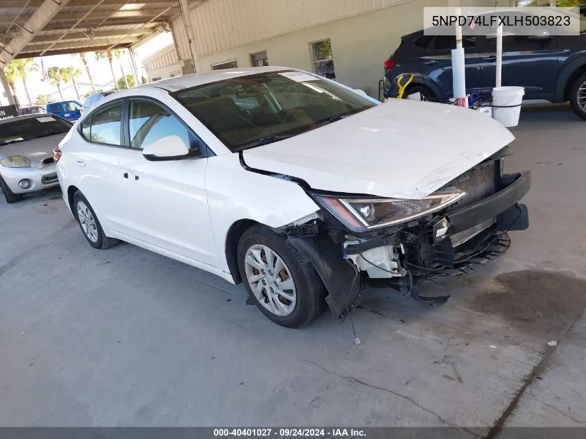 2020 Hyundai Elantra Se VIN: 5NPD74LFXLH503823 Lot: 40401027