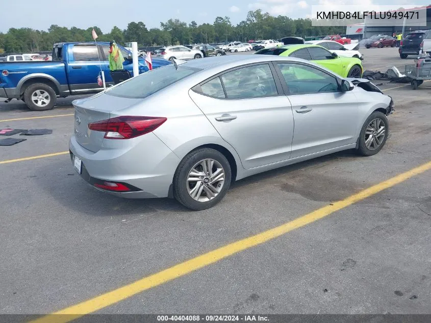 2020 Hyundai Elantra Sel VIN: KMHD84LF1LU949471 Lot: 40404088