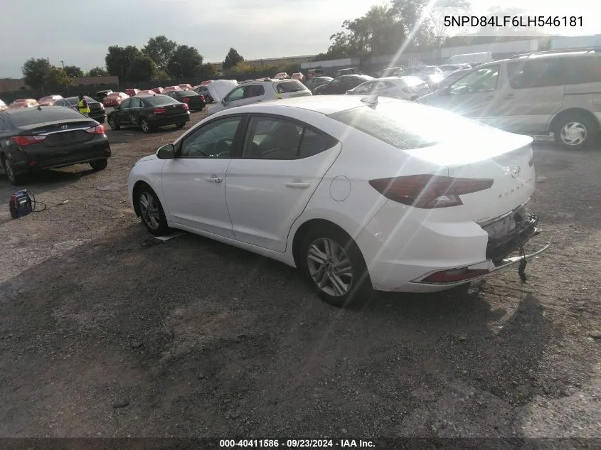 5NPD84LF6LH546181 2020 Hyundai Elantra Value Edition