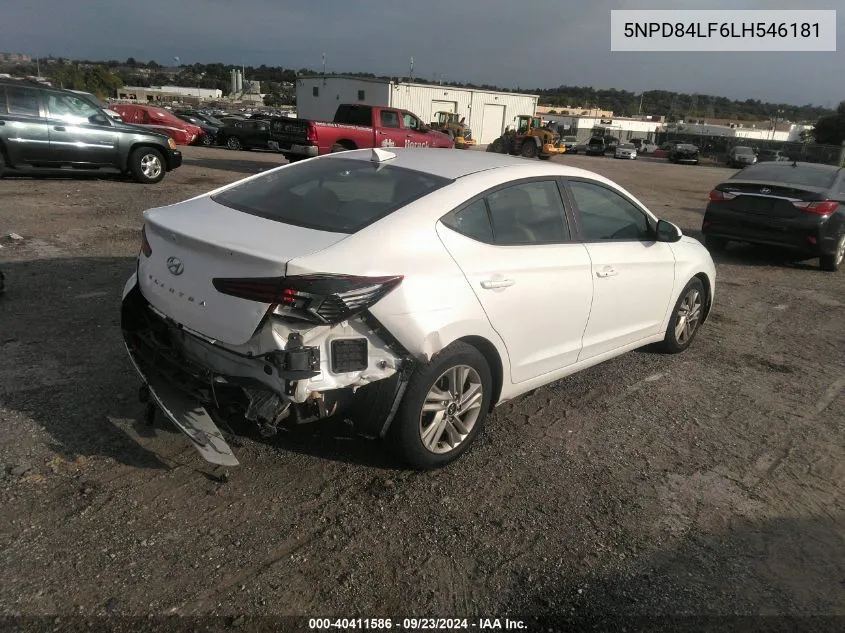 5NPD84LF6LH546181 2020 Hyundai Elantra Value Edition