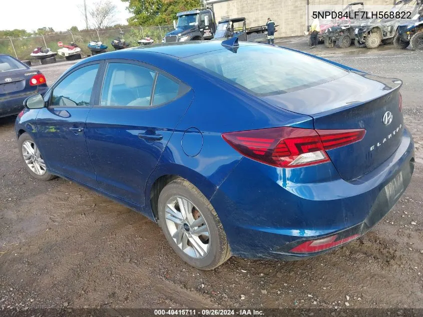 2020 Hyundai Elantra Sel VIN: 5NPD84LF7LH568822 Lot: 40415711