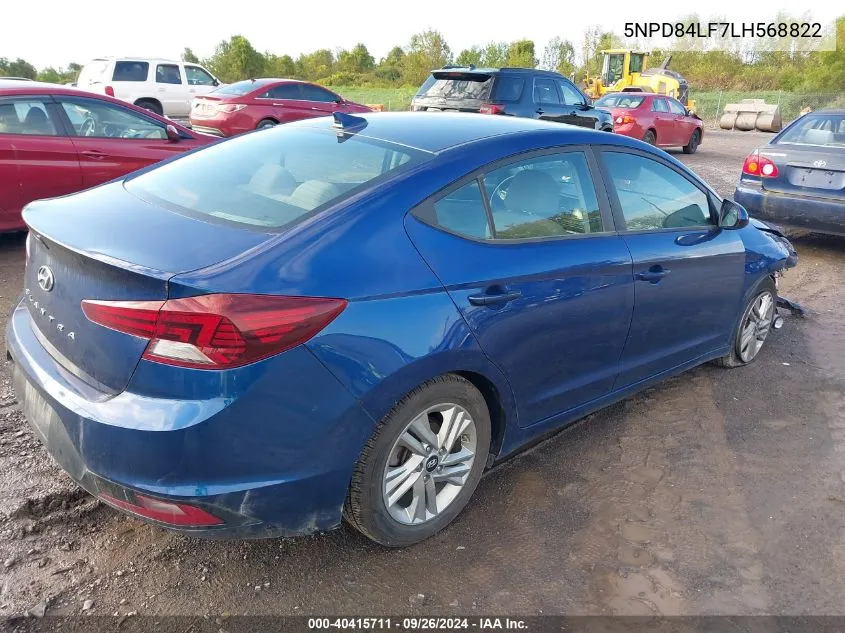 2020 Hyundai Elantra Sel VIN: 5NPD84LF7LH568822 Lot: 40415711