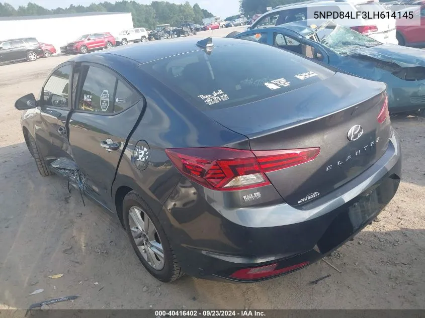 2020 Hyundai Elantra Sel VIN: 5NPD84LF3LH614145 Lot: 40416402