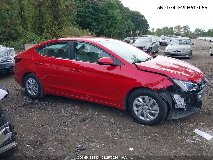 2020 Hyundai Elantra Se VIN: 5NPD74LF2LH617055 Lot: 40423933