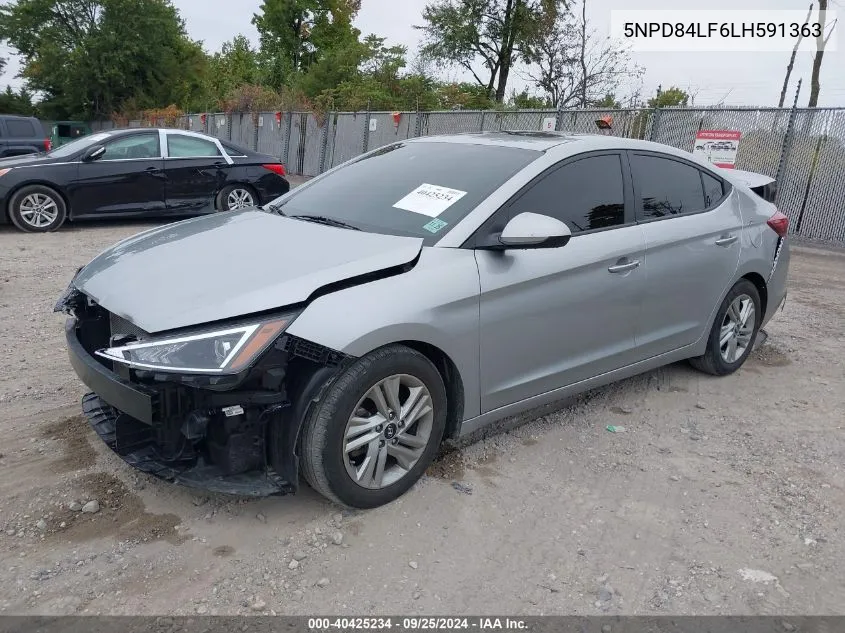 2020 Hyundai Elantra Value Edition VIN: 5NPD84LF6LH591363 Lot: 40425234