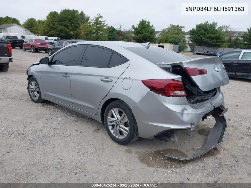 2020 Hyundai Elantra Value Edition VIN: 5NPD84LF6LH591363 Lot: 40425234