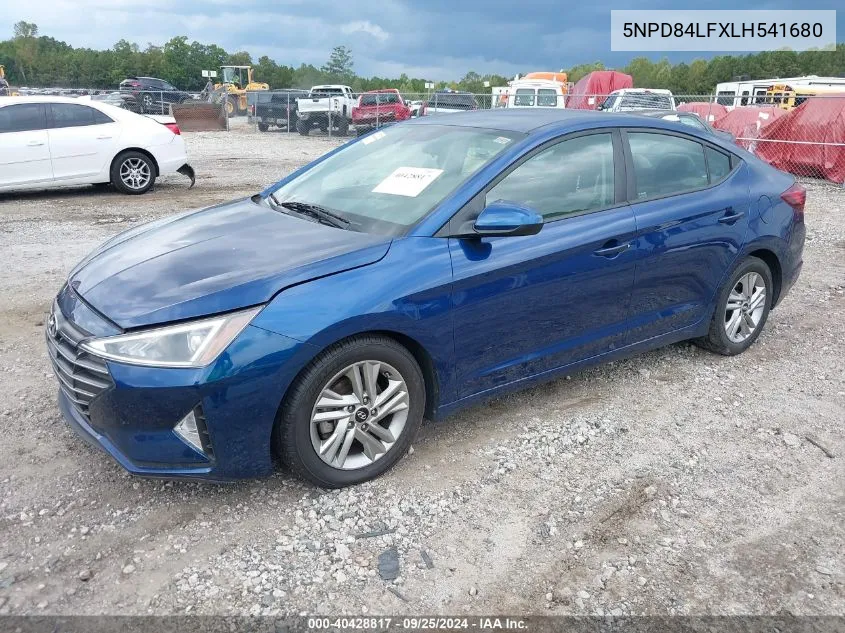 2020 Hyundai Elantra Sel VIN: 5NPD84LFXLH541680 Lot: 40428817