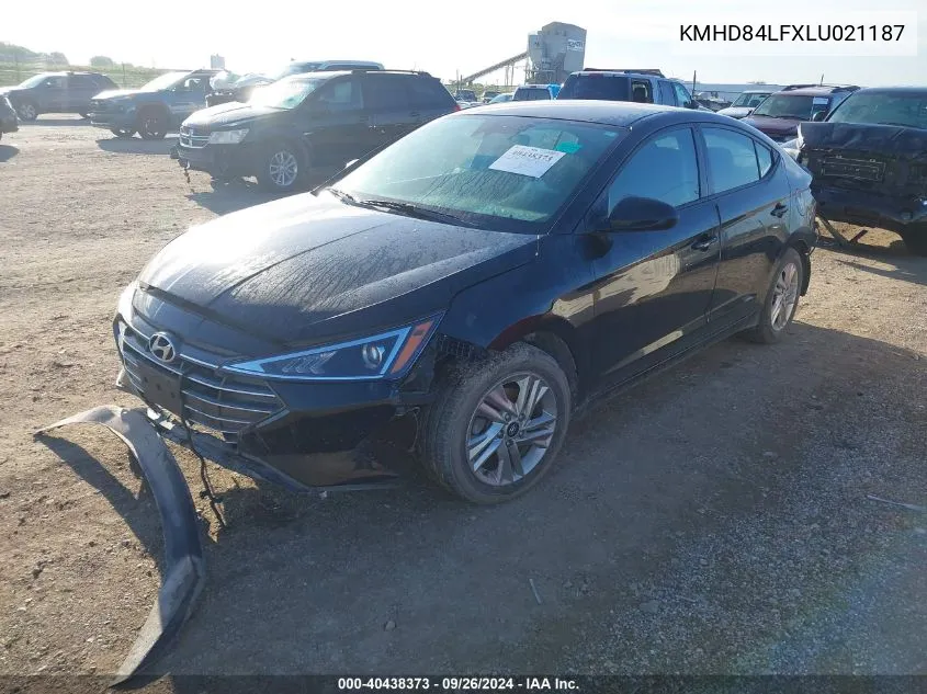 2020 Hyundai Elantra Sel/Value/Limited VIN: KMHD84LFXLU021187 Lot: 40438373