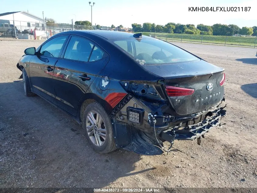 KMHD84LFXLU021187 2020 Hyundai Elantra Sel/Value/Limited