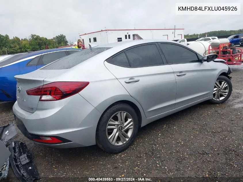 KMHD84LFXLU045926 2020 Hyundai Elantra Sel