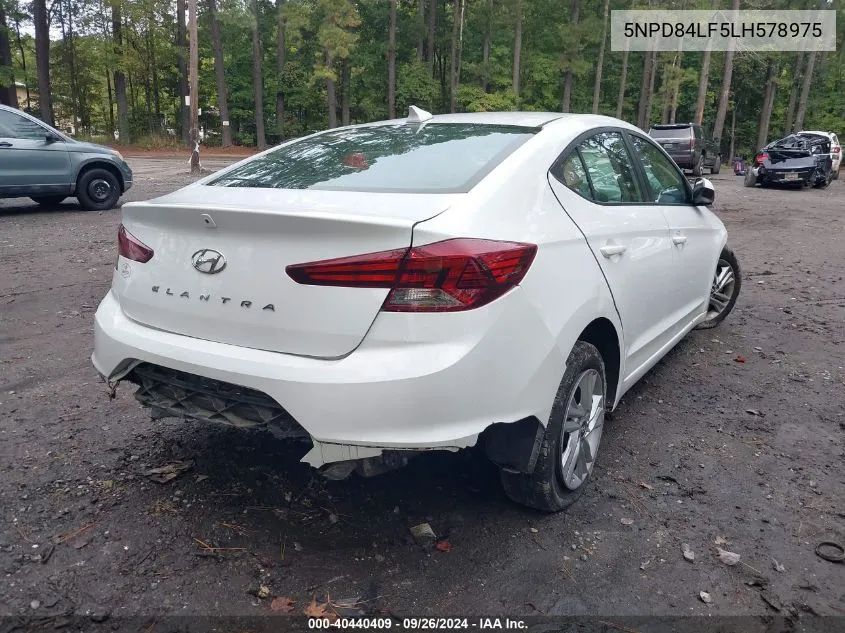 5NPD84LF5LH578975 2020 Hyundai Elantra Sel/Value/Limited