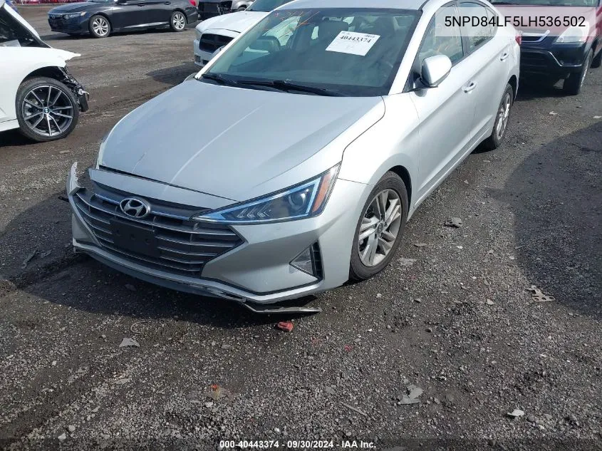 5NPD84LF5LH536502 2020 Hyundai Elantra Sel/Value/Limited