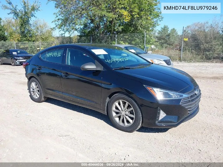 2020 Hyundai Elantra Se VIN: KMHD74LF8LU979246 Lot: 40444036