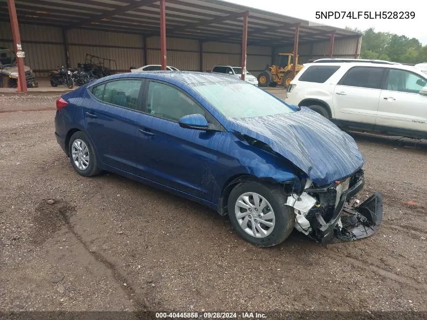 2020 Hyundai Elantra Se VIN: 5NPD74LF5LH528239 Lot: 40445858