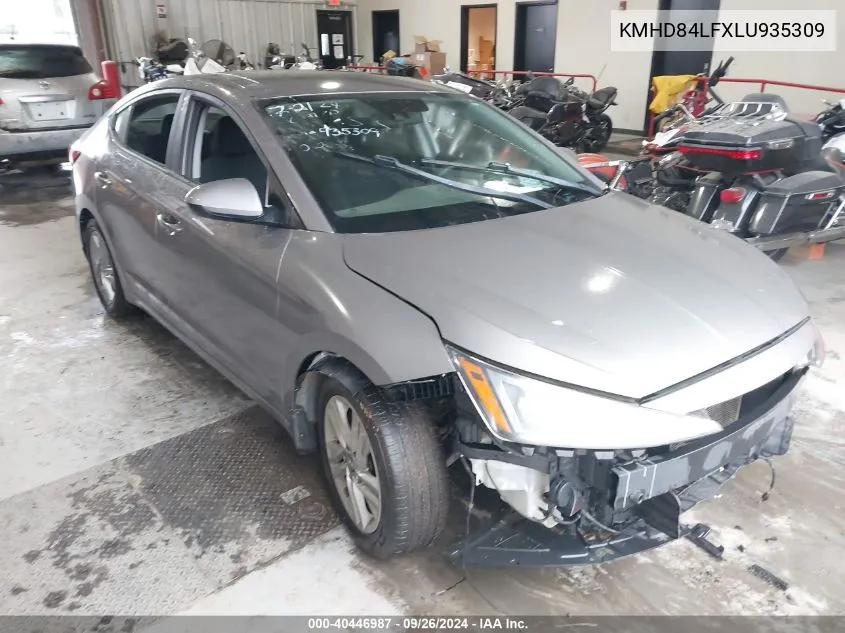 2020 Hyundai Elantra Sel VIN: KMHD84LFXLU935309 Lot: 40446987