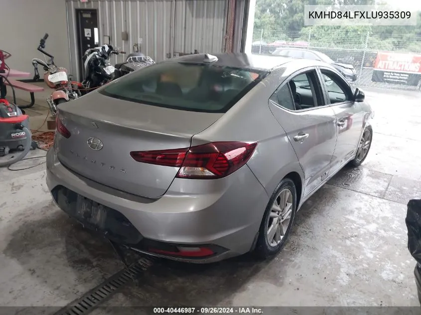 KMHD84LFXLU935309 2020 Hyundai Elantra Sel