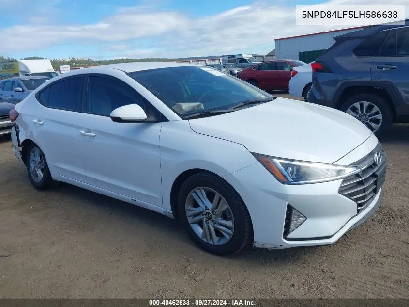 5NPD84LF5LH586638 2020 Hyundai Elantra Sel