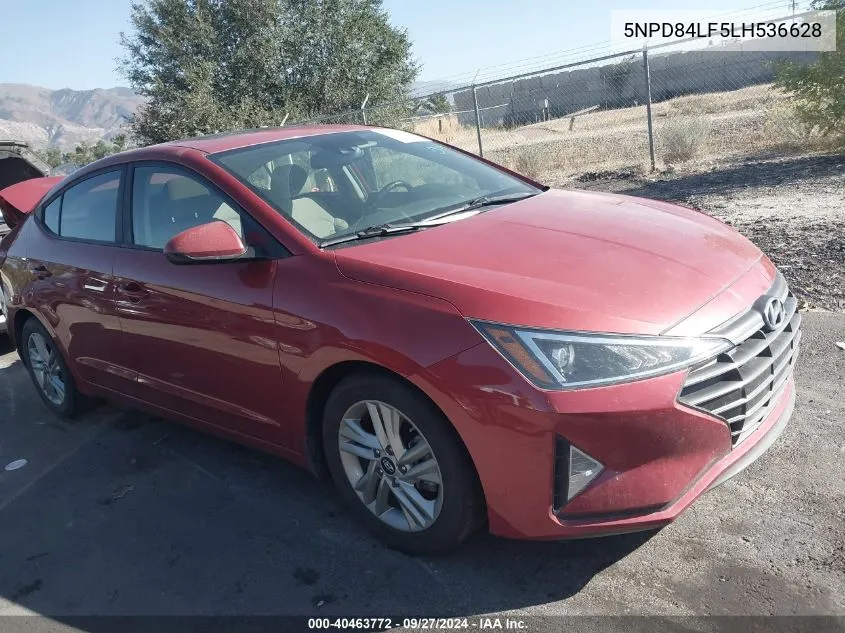 5NPD84LF5LH536628 2020 Hyundai Elantra Value Edition