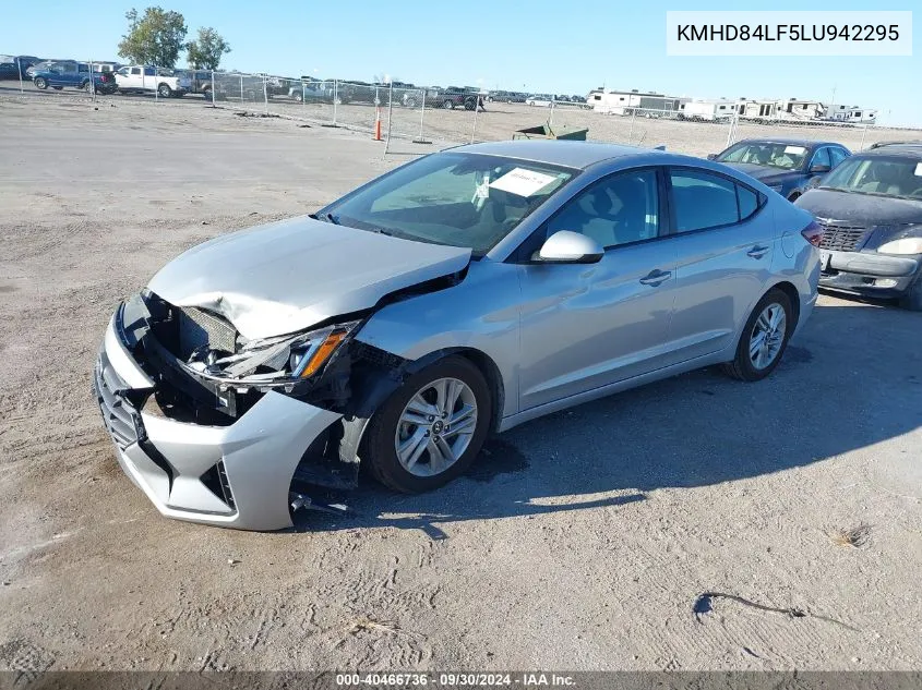 2020 Hyundai Elantra Sel/Value/Limited VIN: KMHD84LF5LU942295 Lot: 40466736