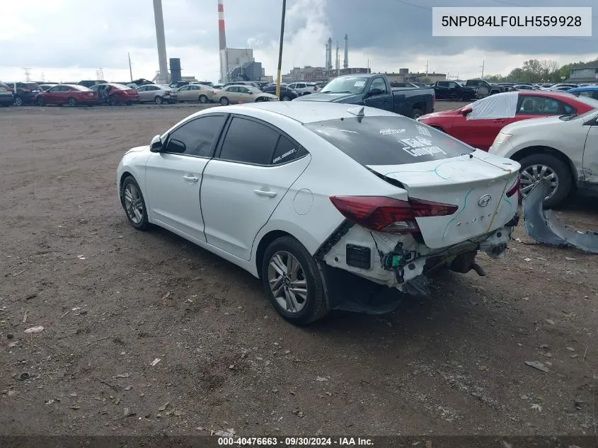 5NPD84LF0LH559928 2020 Hyundai Elantra Sel