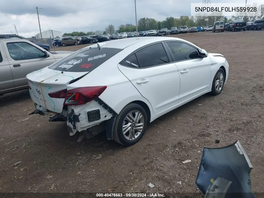 5NPD84LF0LH559928 2020 Hyundai Elantra Sel