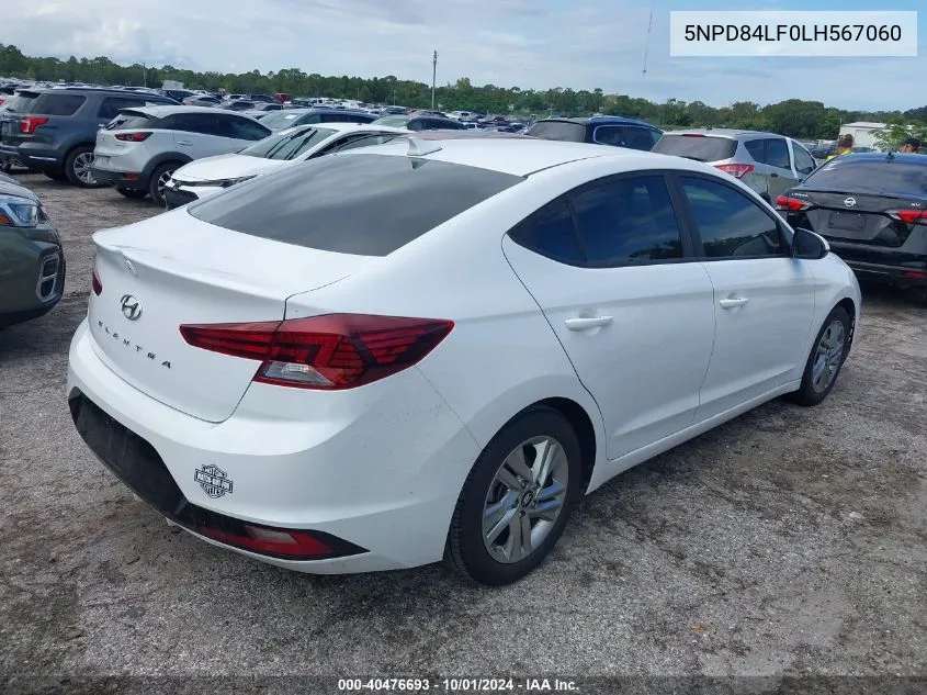 5NPD84LF0LH567060 2020 Hyundai Elantra Sel/Value/Limited