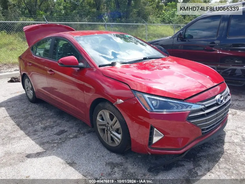 2020 Hyundai Elantra Se VIN: KMHD74LF8LU066339 Lot: 40476819