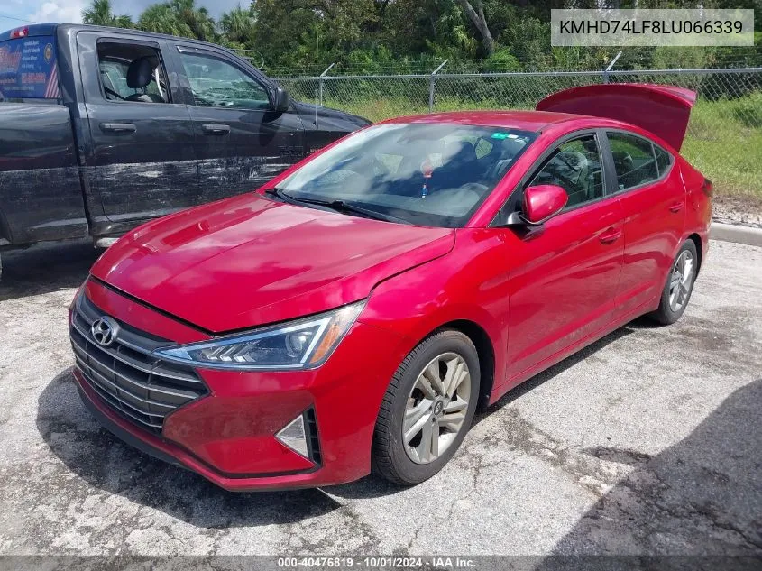 2020 Hyundai Elantra Se VIN: KMHD74LF8LU066339 Lot: 40476819