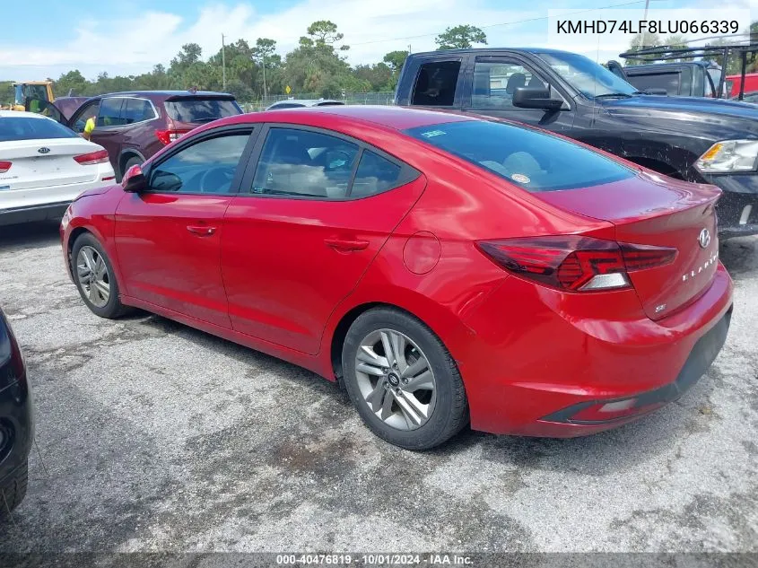 2020 Hyundai Elantra Se VIN: KMHD74LF8LU066339 Lot: 40476819